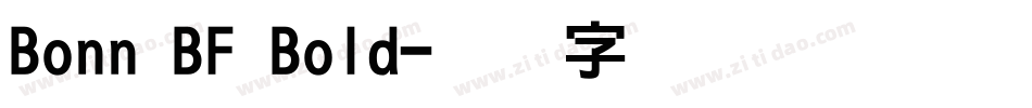 Bonn BF Bold字体转换